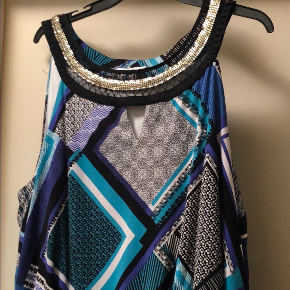 NWOT multi color sleeveless dress 18 w